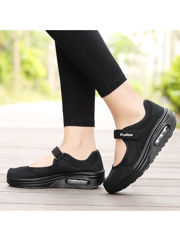 Thick-soled Mesh Breathable Soft-soled Shoes