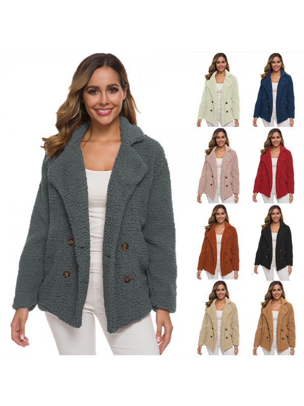 Womens Casual Fleece Outerwear Jacket