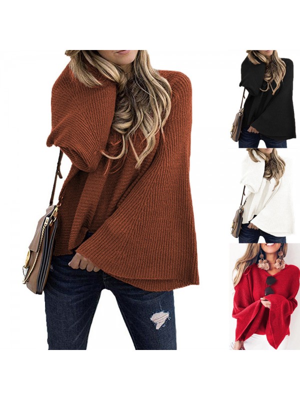 Women's Loose Knitted Sweater Tops