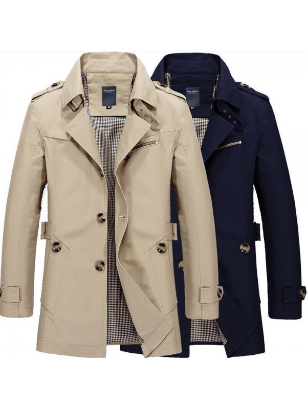 Men's Slim Casual Mid-length Coat